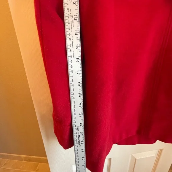 St. John's Bay Red Wool-Blend Peacoat – Size Large - Picture 10 of 13
